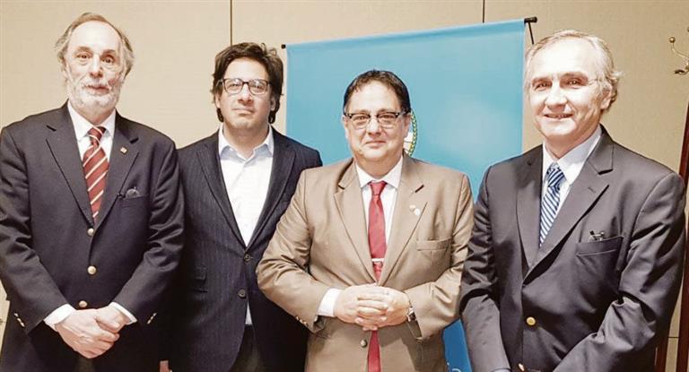 Reunión cumbre entre Rizzo, el ministro Garavano, el diputado Pablo Tonelli y el presidente del Colegio de la Ciudad, Guillermo Lipera.